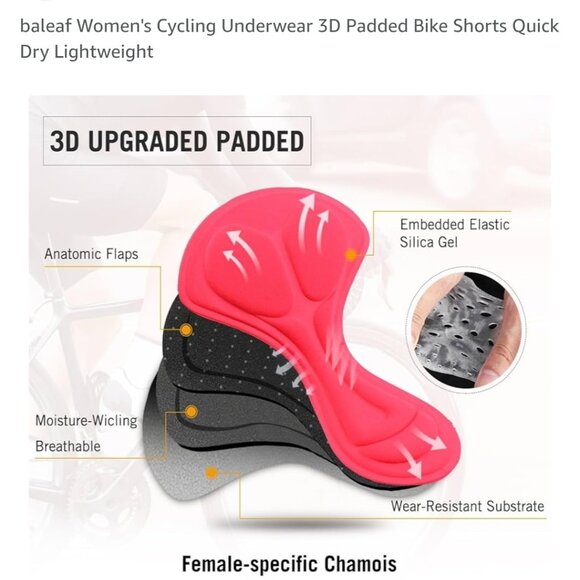 BNWT Baleaf Cycling Shorts - Picture 3 of 8